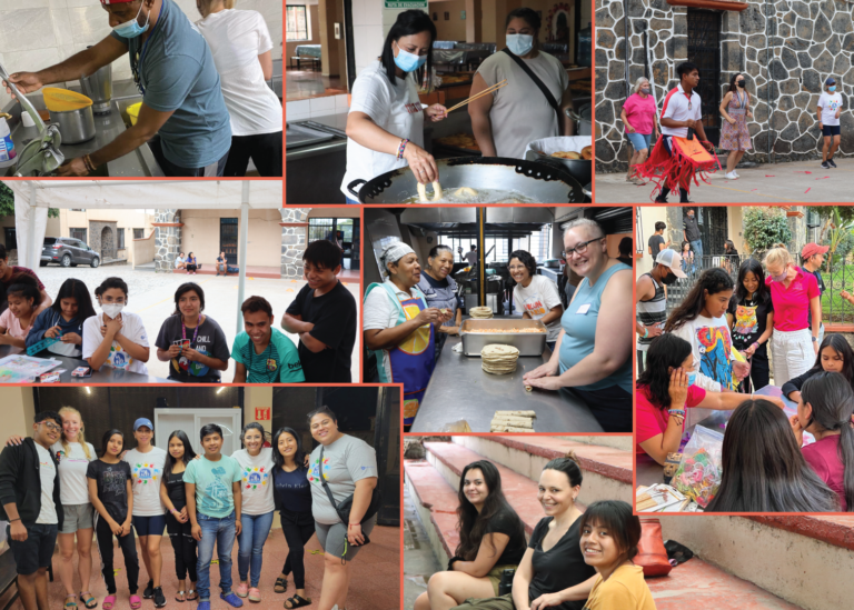 collage of Casa team visiting NPH Mexico